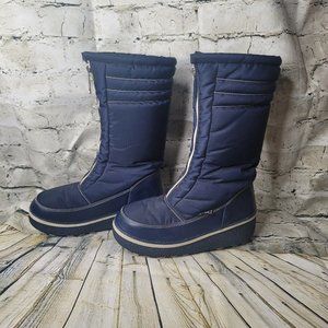 Nordica VTG Number One Size 39/40EUR 8.5US Blue Fur Lined Tall Ski Snow Boots